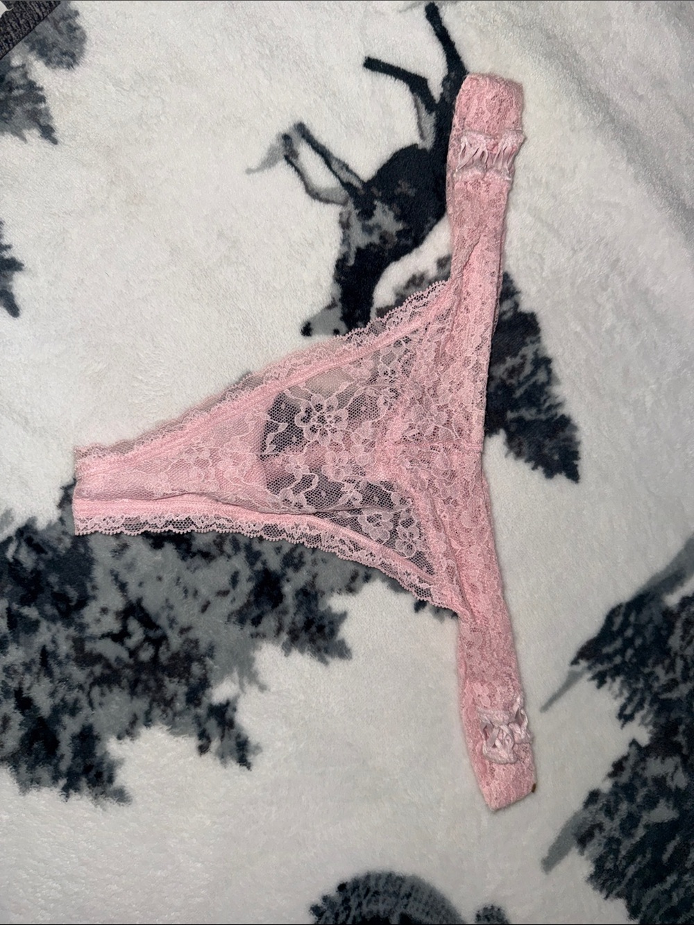 PINK Victoria's Secret Light Pink Lace Thong